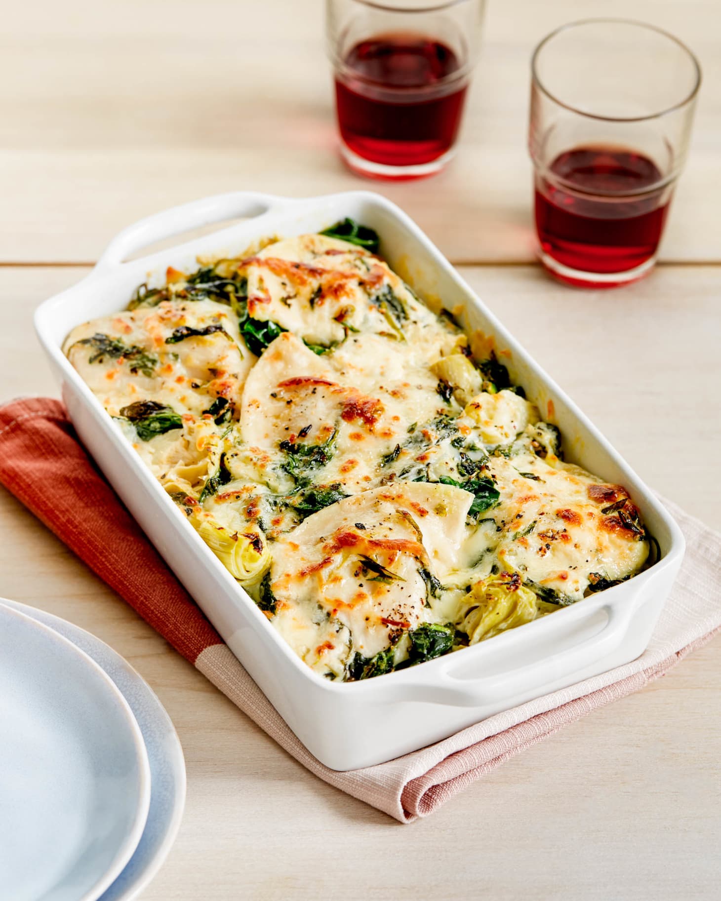 Recipe: Spinach-Artichoke Pierogy Casserole | Kitchn